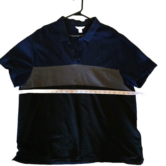 Calvin Klein Men's Navy, Black and Gray Polo Shirt XXL - Picture 4 of 4
